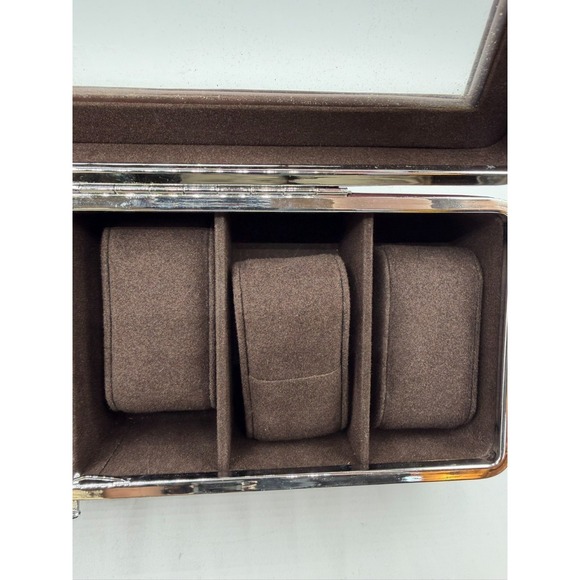 Berkshire Vintage Brown Leather Watch Case - 6 Slot Collector Box - Rare - Picture 12 of 16
